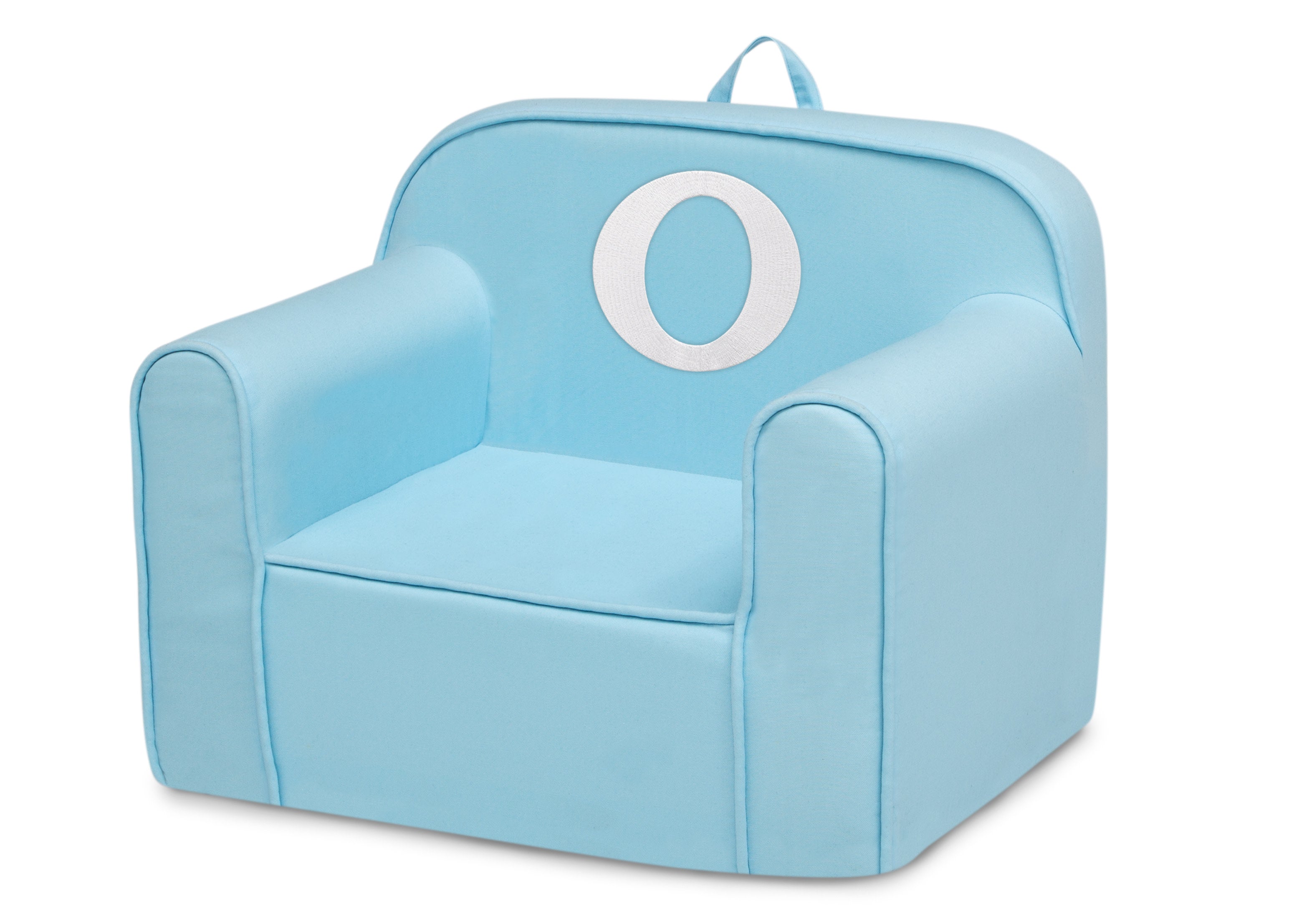 Personalized Monogram Light Blue Cozee Chair - Custom Plush Recliner for Living Room, Nursery & Office - Cozy Reading & Relaxation Seat