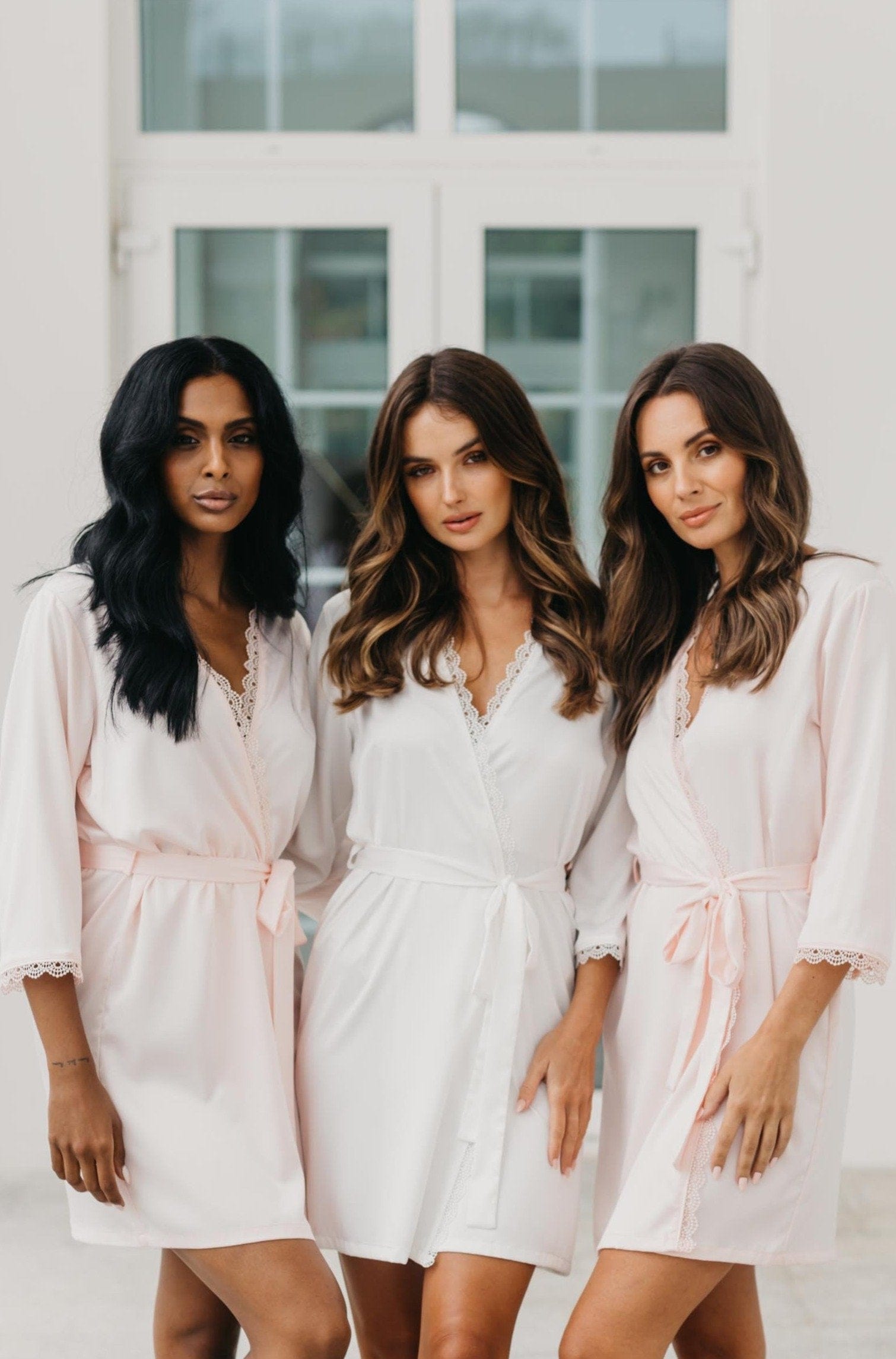 Ellie Lace Trim Robe - Elegant Women's Lingerie Nightgown for Bridal, Honeymoon & Special Occasions | Soft Comfortable Sleepwear for Bedroom & Boudoir