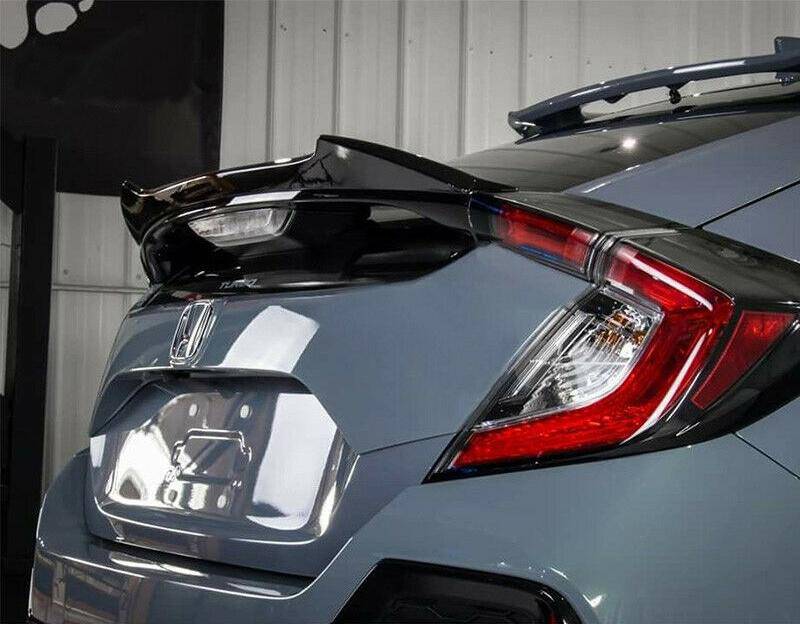 2017-2021 Honda Civic Hatchback 5-Door V-Style Duckbill Spoiler - Aerodynamic Rear Wing for 10th Gen Civic Hatchback - Perfect for Street Racing & Car Customization