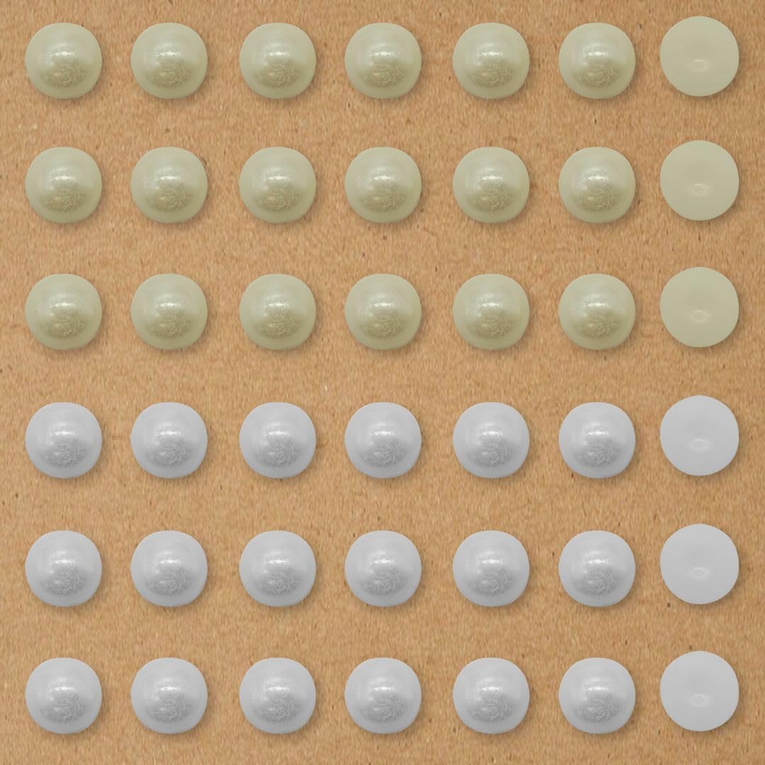 SATRA TRADERS 500G Round Half Pearl Beads - 14mm Cream Flatback Beads for DIY Jewelry Making, Crafts, Phone Case & Bag Decoration | Perfect for Fashion Accessories, Shoe Embellishment & Cup Design