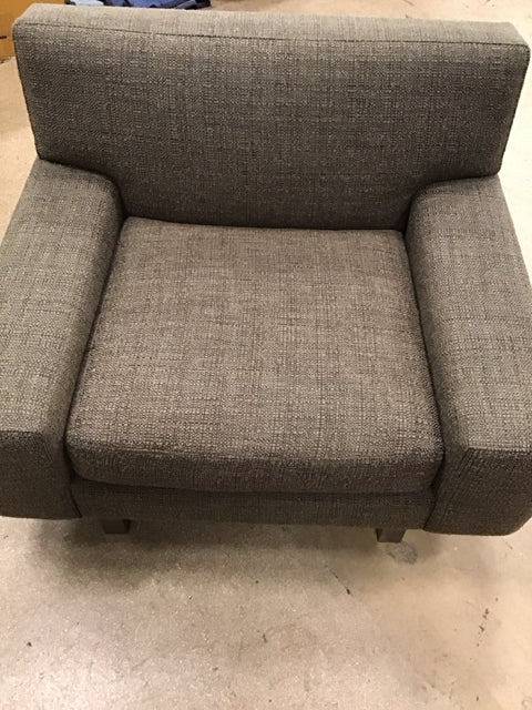 Gray Tweed Upholstered Chair by Crate & Barrel – Stylish & Comfortable Accent Chair for Living Room, Office, or Reading Nook