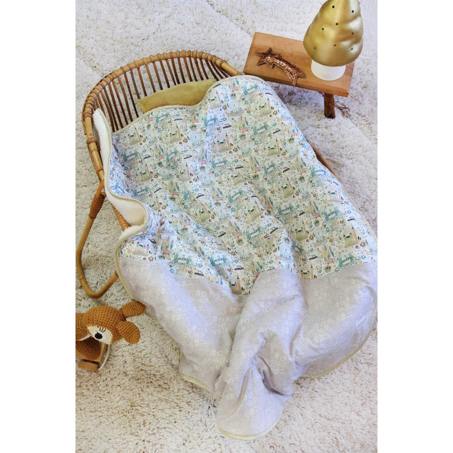 Barnabe Loves Coffee Baby Blanket - Soft & Cozy 29 x 35 Inches - Perfect for Nursery, Stroller & Cuddle Time