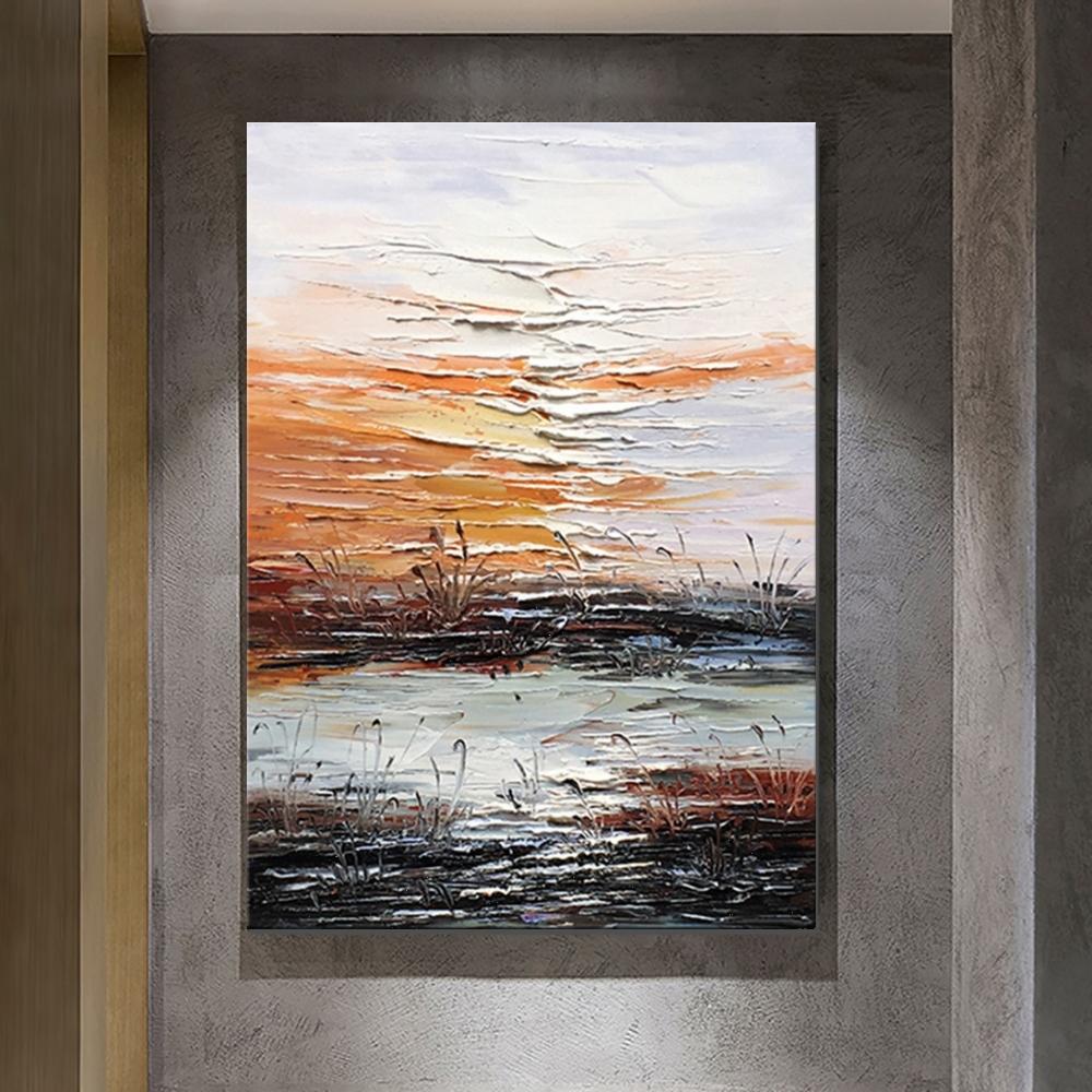 Abstract Canvas Painting - Modern Hand Painted Wall Art for Living Room Decor | Large Contemporary Artwork for Home & Office Interior Design