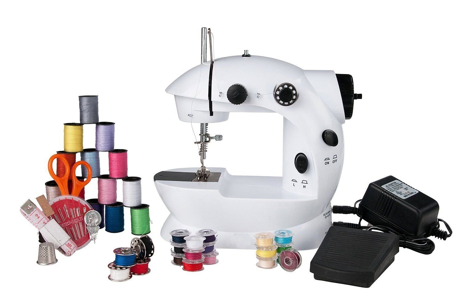Sunbeam White Mini Sewing Machine - Portable & Lightweight for Home, Travel & DIY Projects | Perfect for Quick Repairs, Crafts & Beginners
