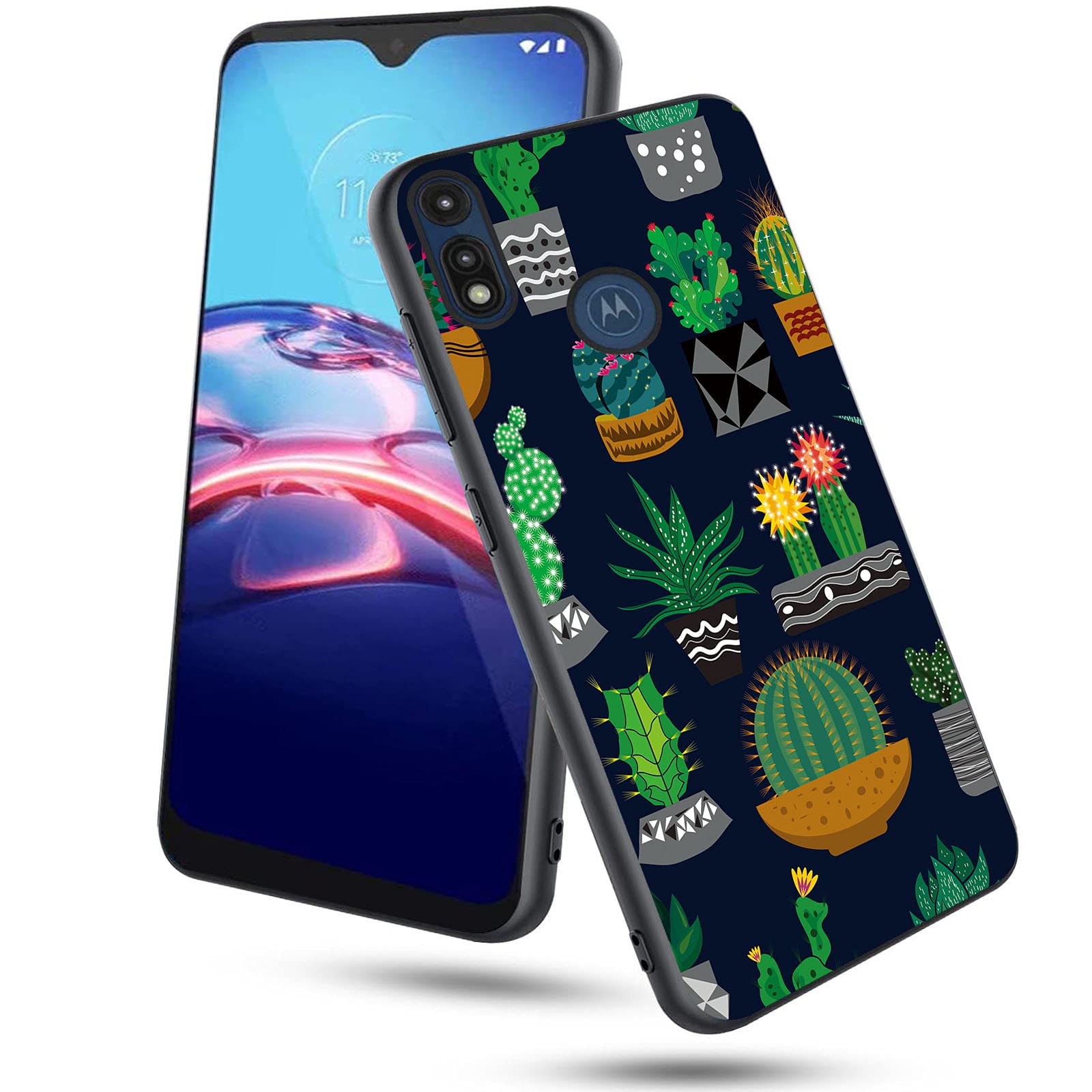 Shockproof Soft Silicone Case for Motorola Moto G Stylus 2020 - Cute Cactus Design, Full Body Protection & Drop Resistant Cover | Perfect for Daily Use, Work & Outdoor Activities