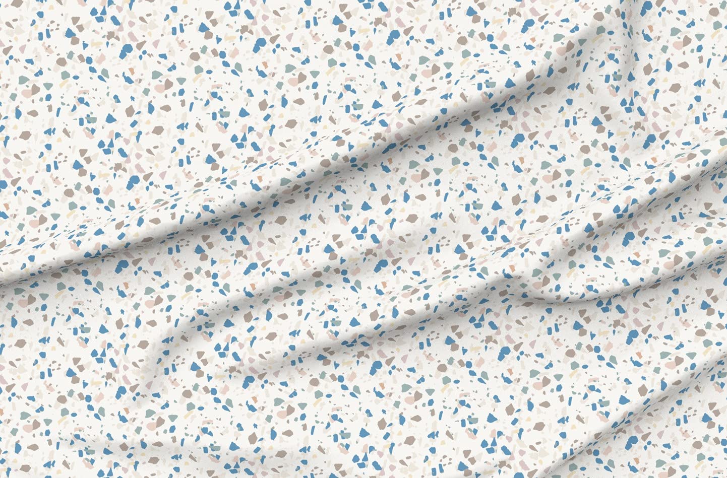 Terrazzo Blush Dots Printed Minky Fabric by The Yard - Soft Vintage Pastel Pattern for Sewing Baby Blankets, Quilt Backing & Plush Toys - Premium Spoonflower Fabric for DIY Crafts & Home Decor