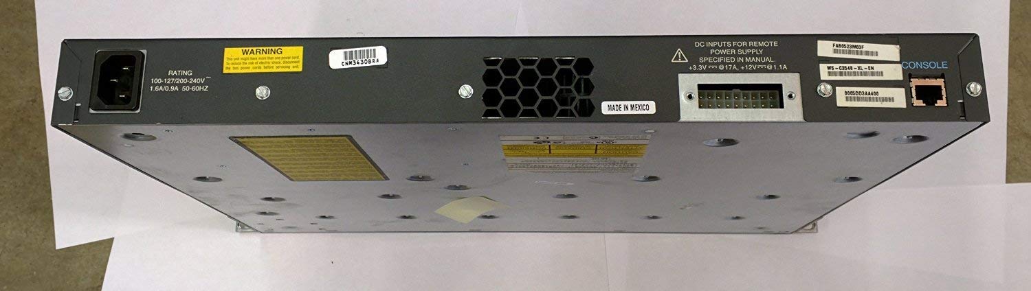 Cisco WS-C3548-XL-EN Catalyst 3548XL 48-Port Gigabit Ethernet Switch | Enterprise Network Switch | Rack Mountable | Renewed | Ideal for Office, Data Center & Small Business Networking