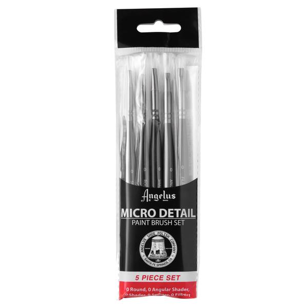 ANGELUS Micro Detail Paint Brush Set - Professional Fine Tip Brushes for Model Painting, Nail Art, Miniatures & Crafts | Perfect for Artists, Hobbyists & DIY Projects