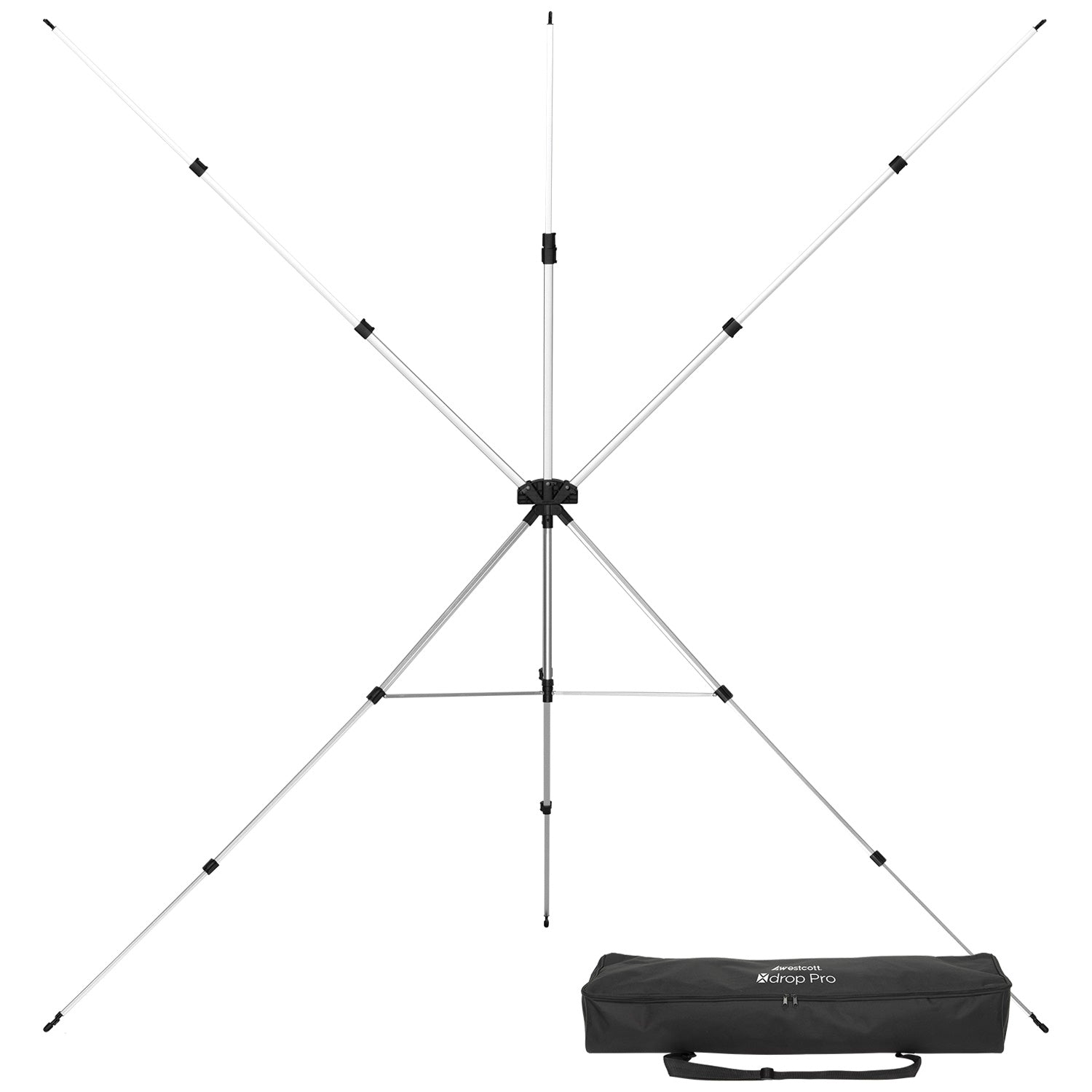 X Drop Pro Backdrop Stand - 8' and 5' Wide Photography Background Support System for Studio, Portrait, and Video Shooting