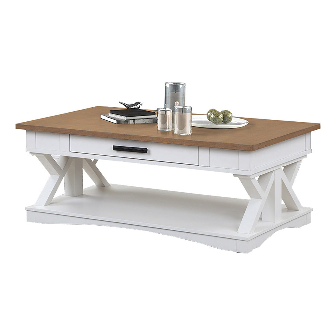 Modern Roots Cocktail Table - Mid Century Modern Coffee Table with Wooden Legs for Living Room, Lounge & Office - Stylish Home Decor Furniture for Small Spaces