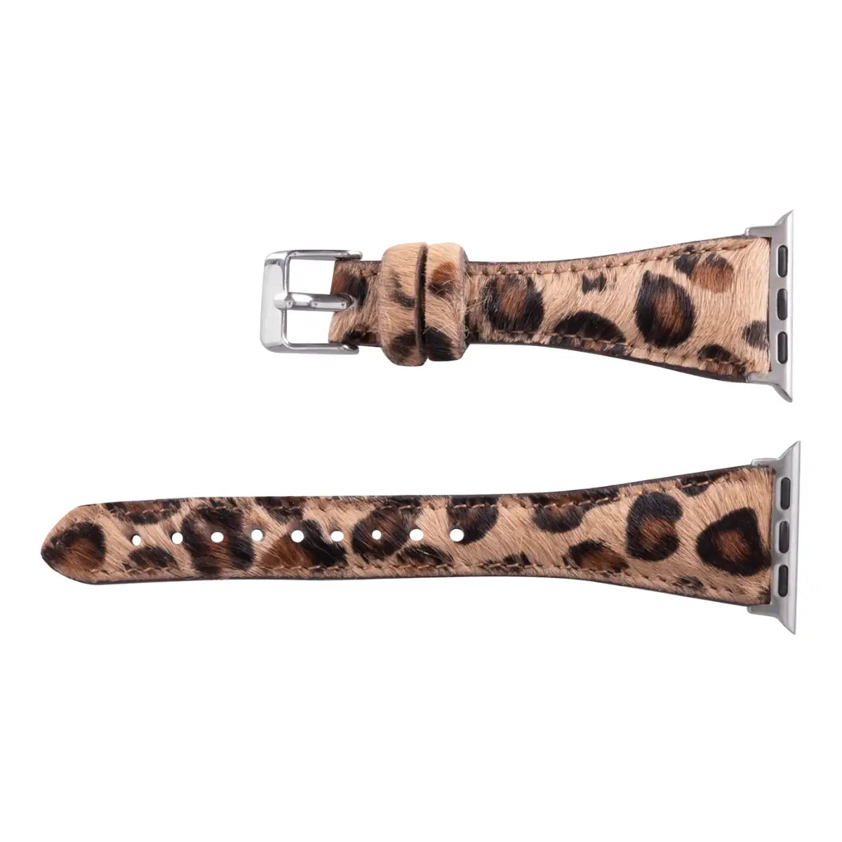 Stylish Faux Leopard Print Leather Apple Watch Band - Slim & Comfortable Design for Workouts, Office & Everyday Wear