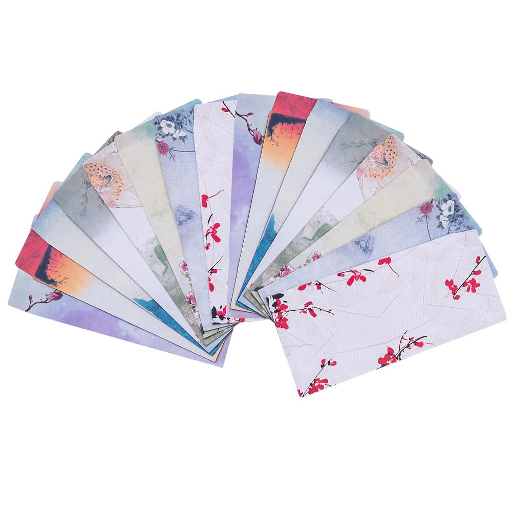 20Pcs Floral Letter Envelopes - Vintage Chinese Style Stationery Paper Envelopes for Wedding Invitations, Birthday Cards & Special Occasions | Elegant Decorative Envelopes for Handwritten Notes, Love Letters & Party Invites