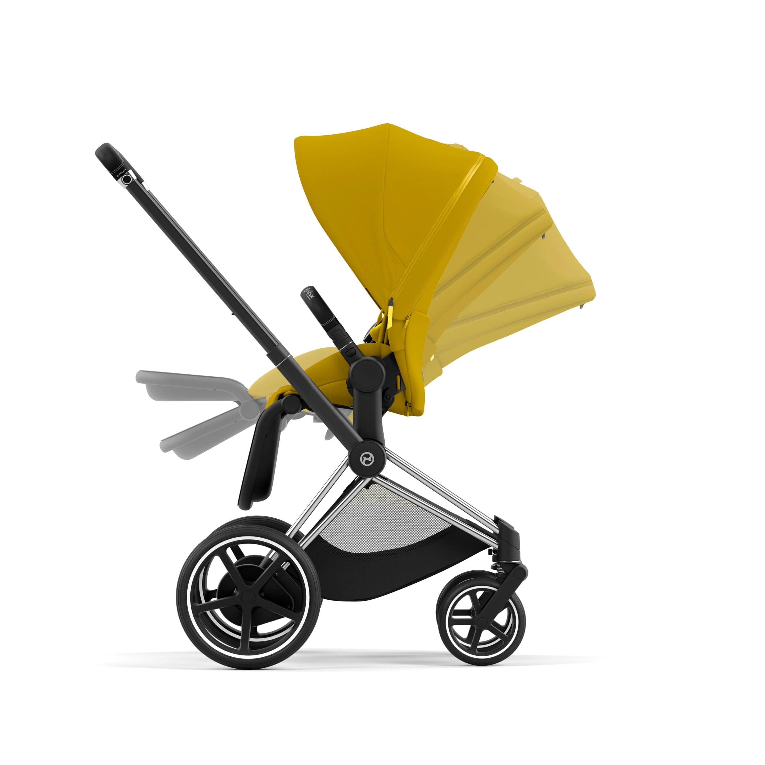 Cybex ePriam 2 Complete Stroller - Lightweight Chrome & Black Baby Stroller for Newborns to Toddlers | Perfect for City Walks, Shopping & Travel