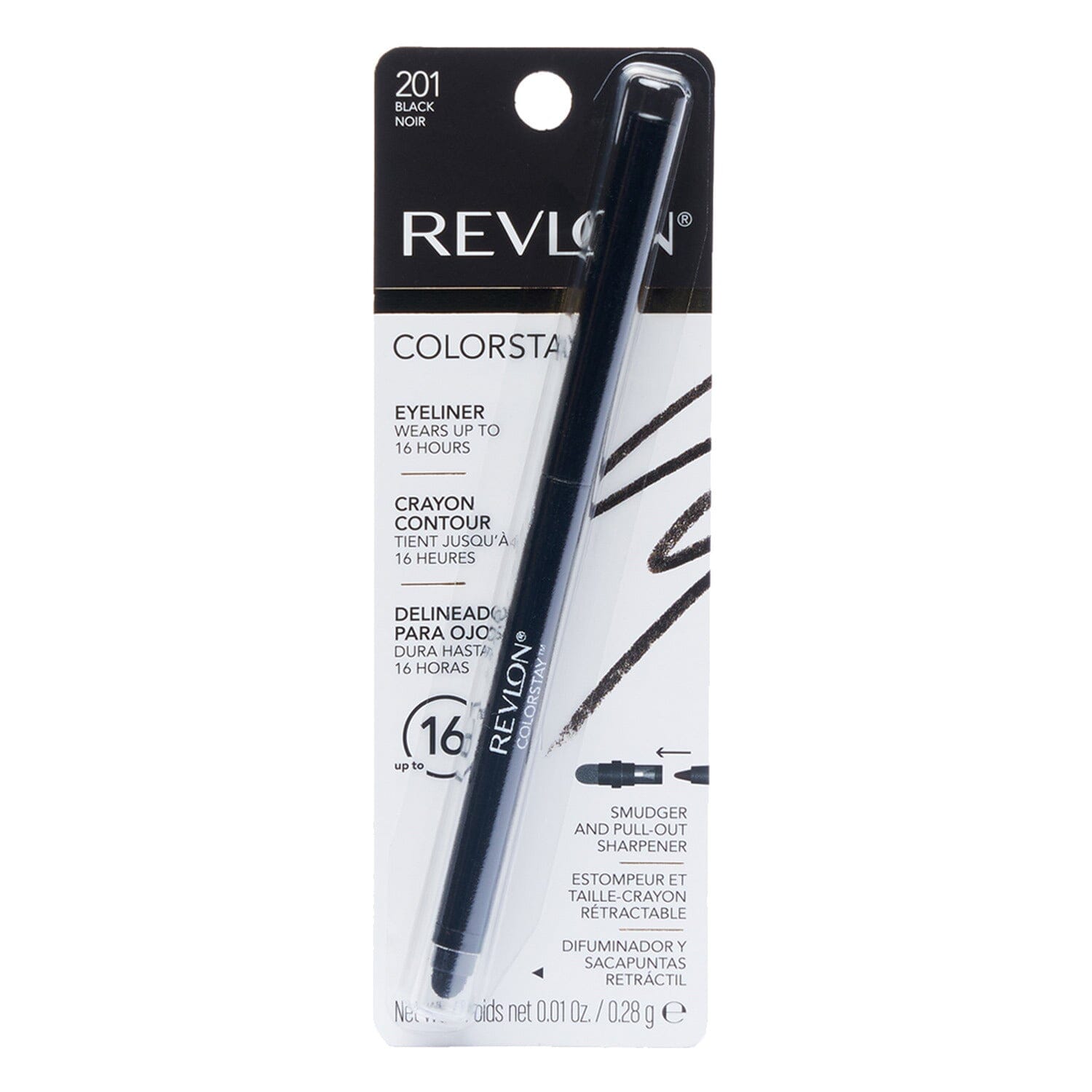 Revlon ColorStay Eyeliner - Long-Lasting Black Eyeliner (0.28g) - Waterproof & Smudge-Proof Eye Liner for Perfect Eye Makeup - Ideal for Daily Wear, Parties & Special Occasions