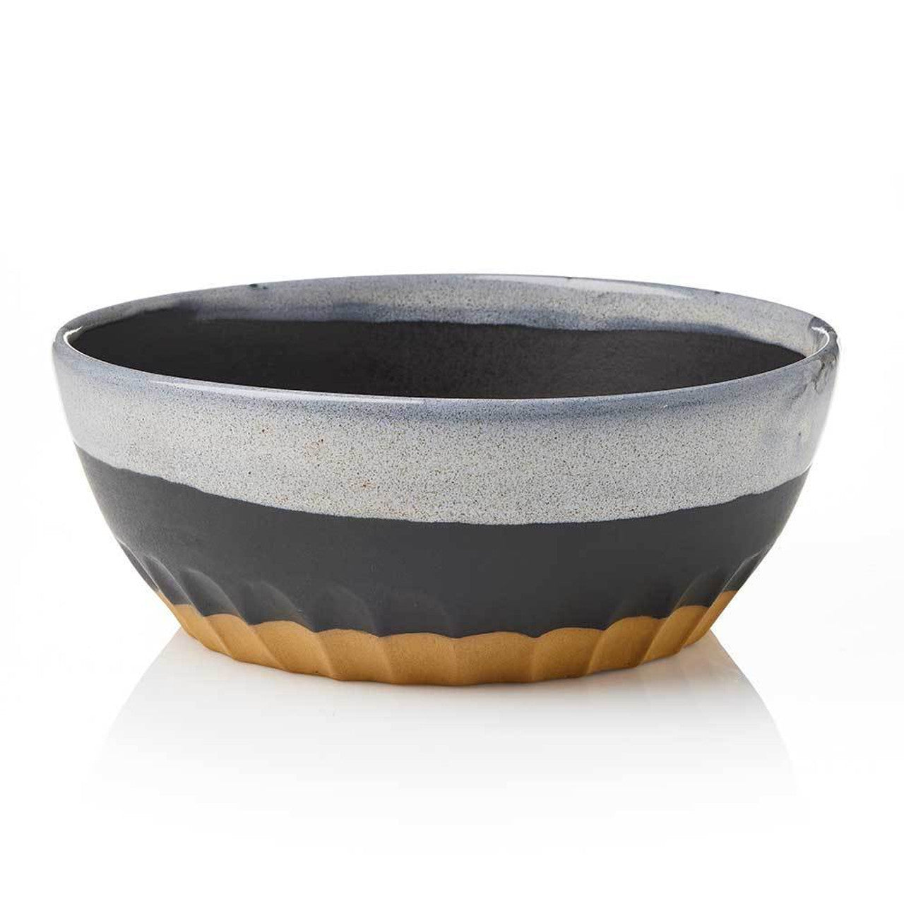 Premium Jannu Ridge Stoneware Bowl - Handcrafted Ceramic Serving Bowl for Soup, Salad & Pasta - Durable & Microwave Safe - Perfect for Dining, Entertaining & Kitchen Decor