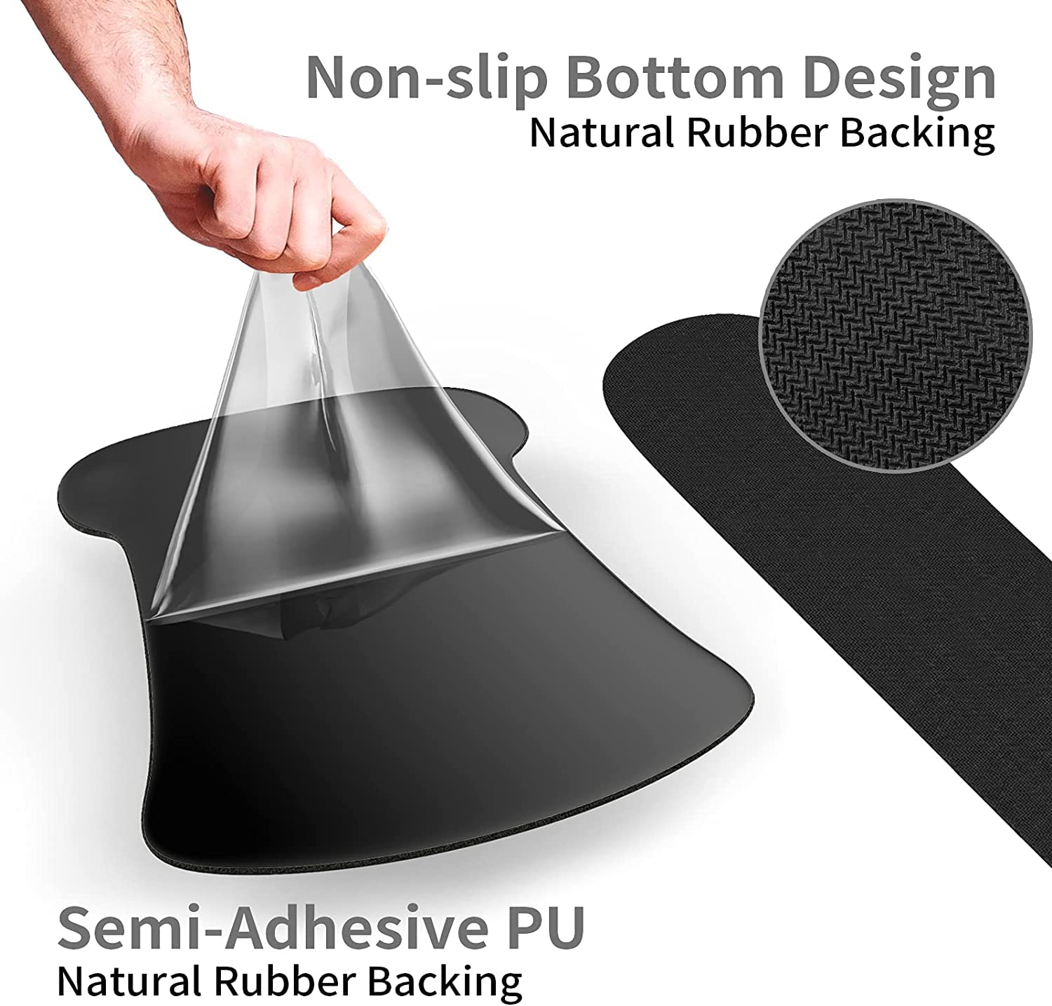 Ergonomic Gel Mouse Pad with Wrist Support - Soft Memory Foam Keyboard Wrist Rest for Office Typing & Gaming - Rose Gold Glitter & Black Dirt-Resistant Design - Perfect for Home Office, Computer Work & PC Gaming Setup