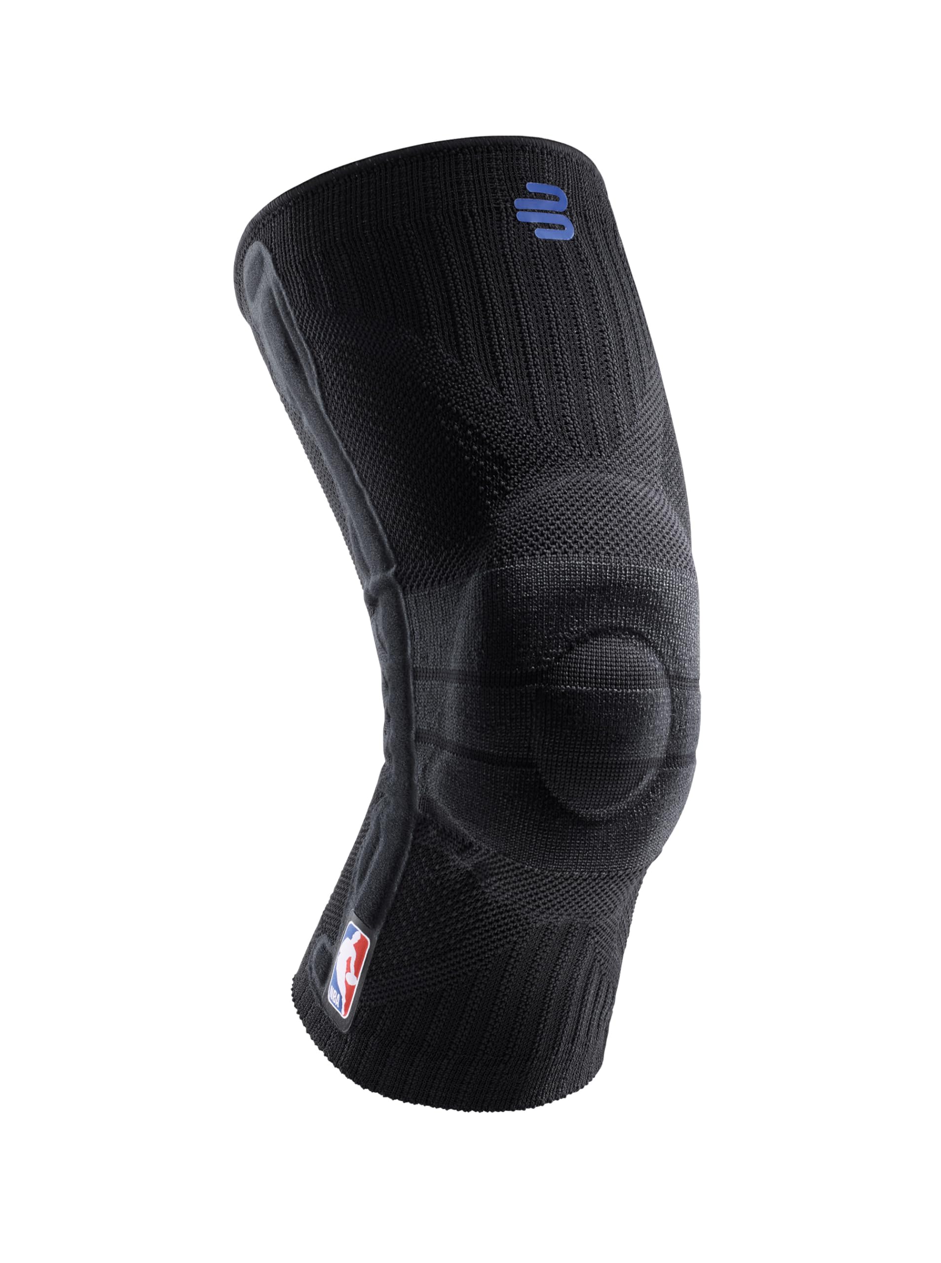 Bauerfeind Sports Knee Brace - NBA Officially Licensed Basketball Knee Support with Medical Compression & Omega Gel Pad for Pain Relief, Stability & Injury Prevention (Black, Medium) - Perfect for Basketball, Running, Volleyball & Gym Workouts