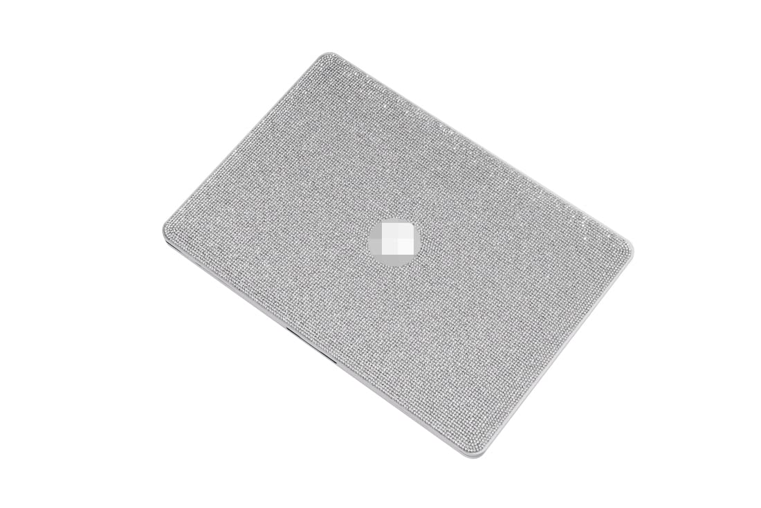 Sparkle Diamond Hard Shell Case for MacBook Air 13 Inch (2018-2020 Models A2179/A1932/A2337) - Glitter Protective Cover with Retina Display & Touch ID Compatibility - Perfect for Work, School & Travel - White