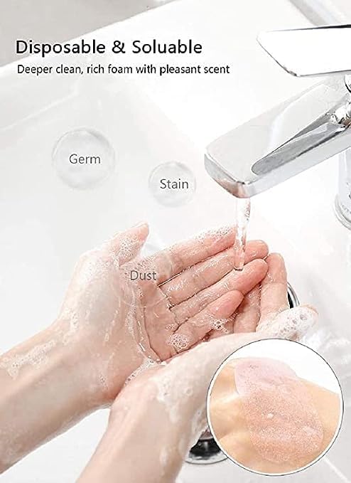 MEBISO Travel Paper Soap Strips - Portable Disposable Foaming Hand Wash Sheets for Camping, Hiking & Outdoor Activities (Pack of 2) - Ideal for Travel, Gym, Office & Emergency Hygiene