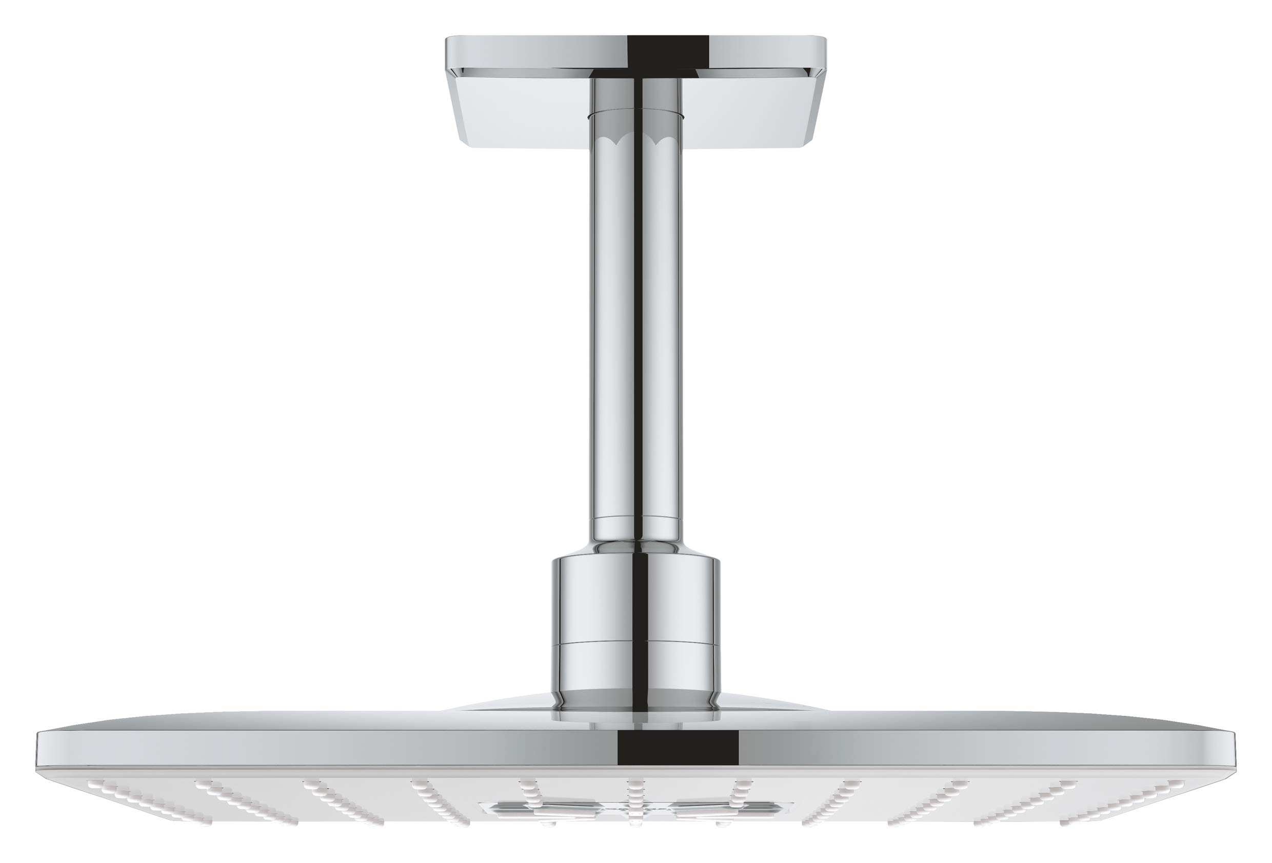 Grohe Rainshower Shower Head System - SmartActive Technology - White Ceiling Mount Showerhead for Luxurious Spa-Like Bathroom Experience | Perfect for Modern Home & Hotel Renovations