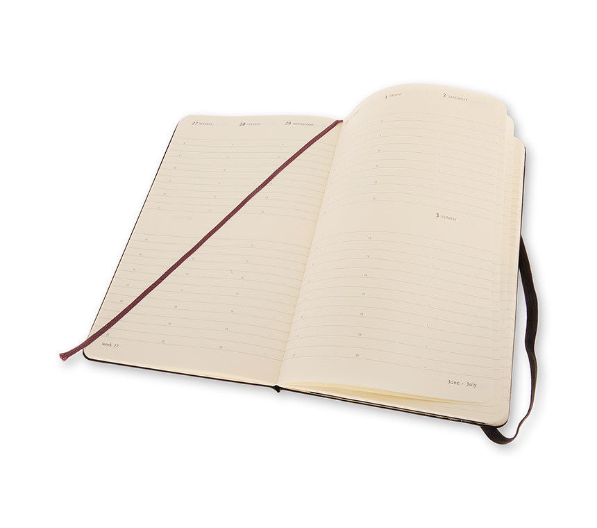 Moleskine Vertical Weekly Planner 2024 - 12 Month Hard Cover Notebook for Work, School & Productivity | Perfect for Scheduling, Goal Setting & Time Management