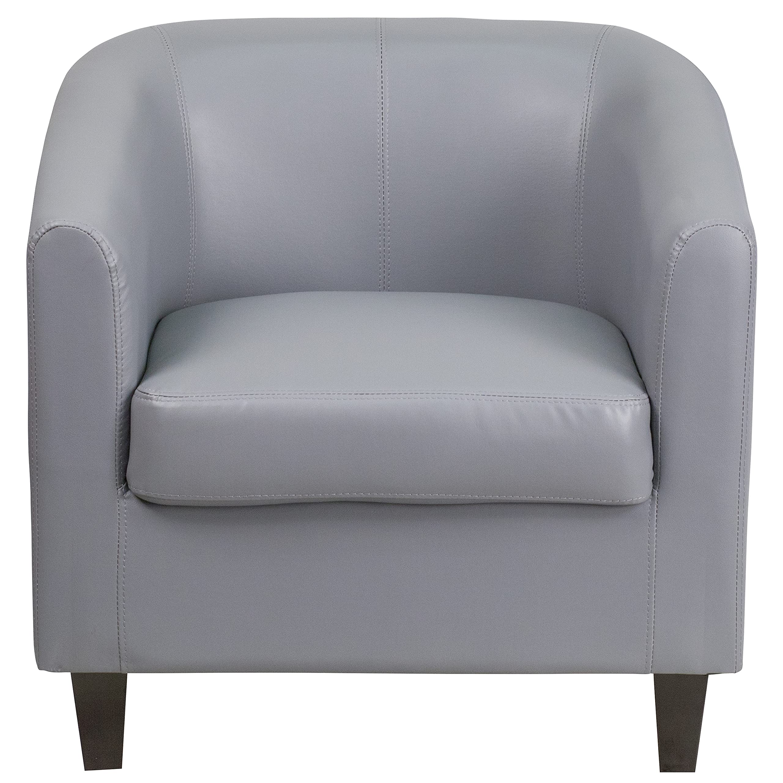 Premium Gray LeatherSoft Lounge Chair - Ultra Comfortable & Stylish Recliner for Living Room, Bedroom, or Office Relaxation