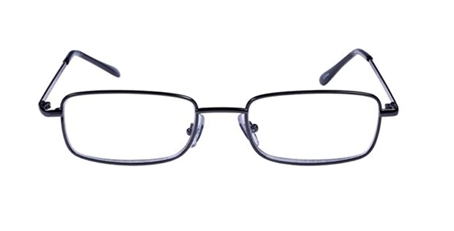 Foster Grant Men's Jacobson Reading Glasses +2.50 Strength, Gun Metal Frame - Perfect for Reading Books, Using Smartphones & Computer Work