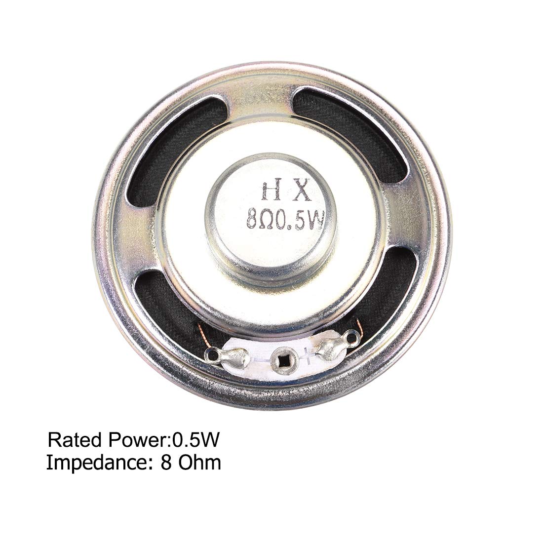 uxcell 0.5W 8 Ohm Micro Internal Speaker - 50mm Dia Magnet Loudspeaker (2 Pack) for DIY Electronics, Arduino Projects, and Small Audio Devices
