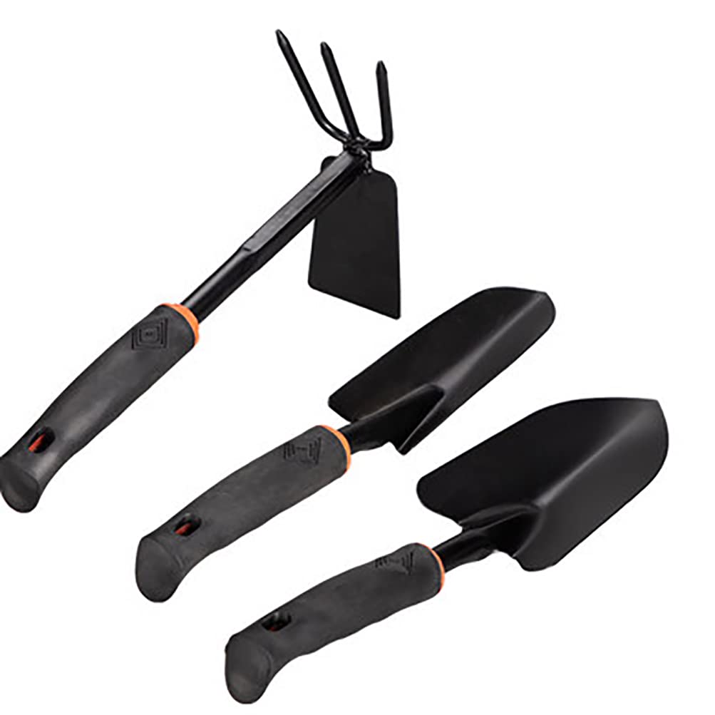 3pcs Gardening Tools Set - Stainless Steel Planting Bonsai Kit with Rake, Shovel & Harrow for Flowers, Vegetables | Perfect for Home Garden, Yard Work & Indoor Plant Care