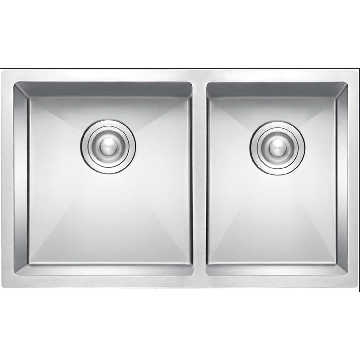 Premium 32x18 Inch 60/40 Double Bowl Undermount Kitchen Sink - 18 Gauge Stainless Steel with R10 Radius (DX T3219 R10 X) - Perfect for Modern Kitchens, Restaurants & Food Prep Areas