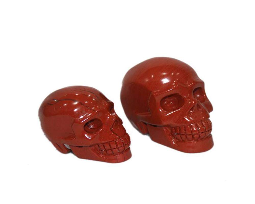 Natural Red Jasper Skull Figurine - 300g Healing Crystal Statue for Home Decor, Meditation & Spiritual Gifts | Perfect for Crystal Collectors, Reiki Healing & Office Desk Decor