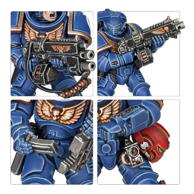 Warhammer 40,000 Intercessors Space Marines Miniatures - 10-Piece Primaris Space Marine Squad for Tabletop Wargaming and Collecting - Perfect for Warhammer 40K Battles and Display
