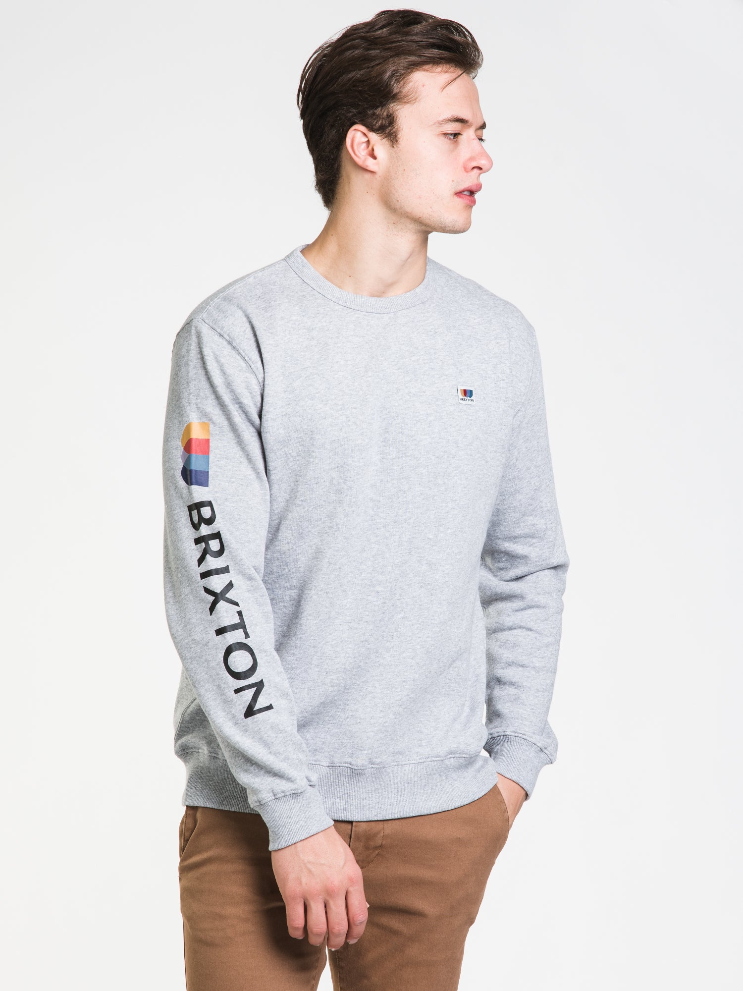 Brixton Alton Crewneck Sweatshirt - Men's Casual Pullover for Everyday Wear | Perfect for Streetwear, Lounge & Outdoor Activities
