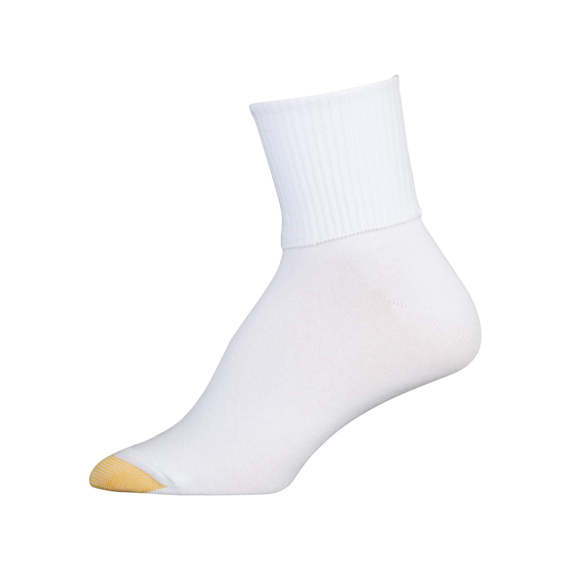 GOLDTOE Women's Classic Turn Cuff Socks 6-Pack - Comfortable Cotton Ankle Socks for Work, Casual & Everyday Wear