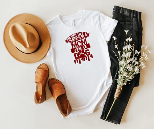 Cute Dog Mama Shirt - Stay at Home Dog Mom T-Shirt with Paw Prints, Perfect Mother's Day & Birthday Gift for Dog Lovers, Plus Size Dog Mom Tee for Casual Wear & Dog Park Outings