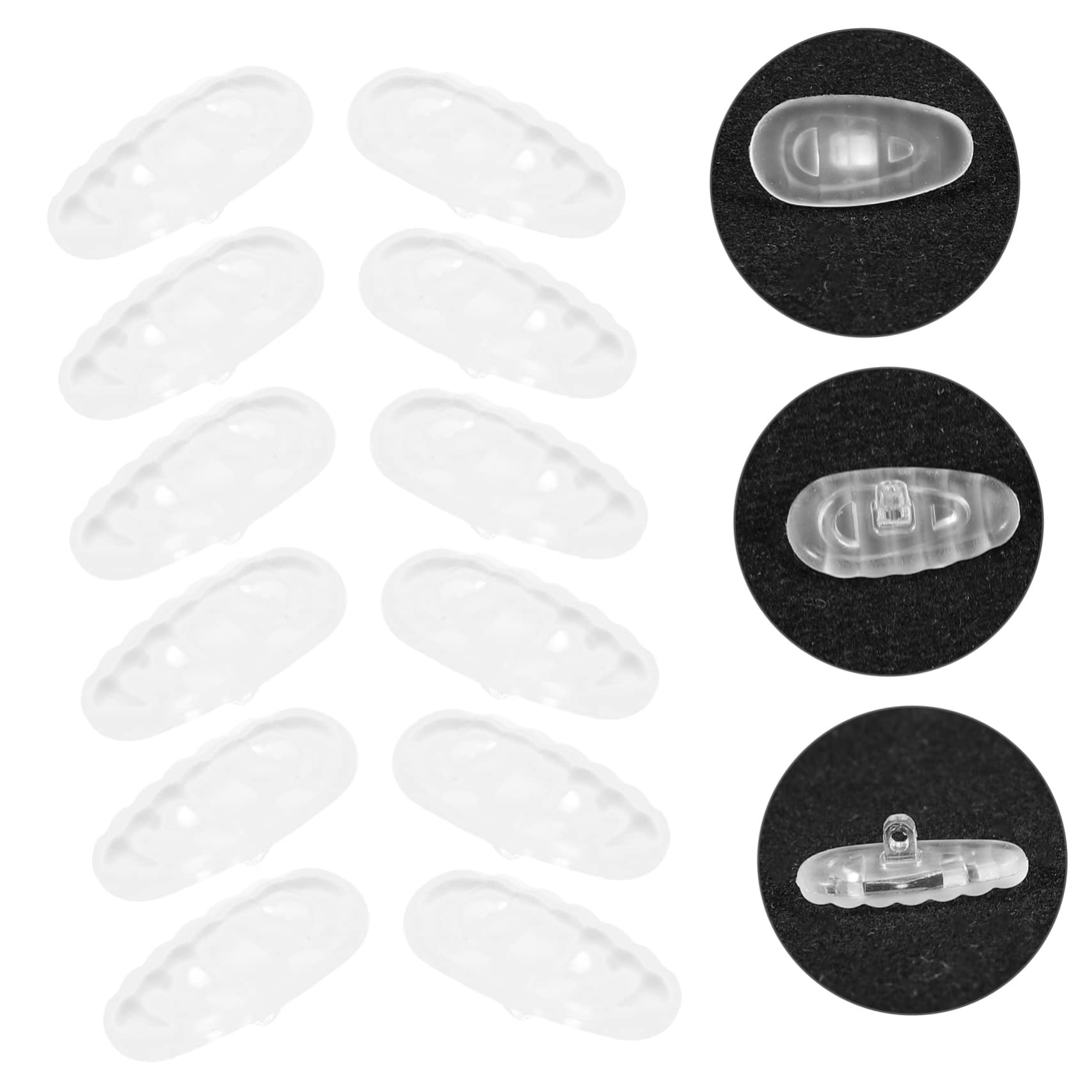 Hoement 20 Pairs Silicone Nose Pads for Glasses - Anti-Slip Replacement Nose Pads, Comfortable Design Fits Various Frames, Improves Glasses Fit - Perfect for Reading, Driving & Daily Wear