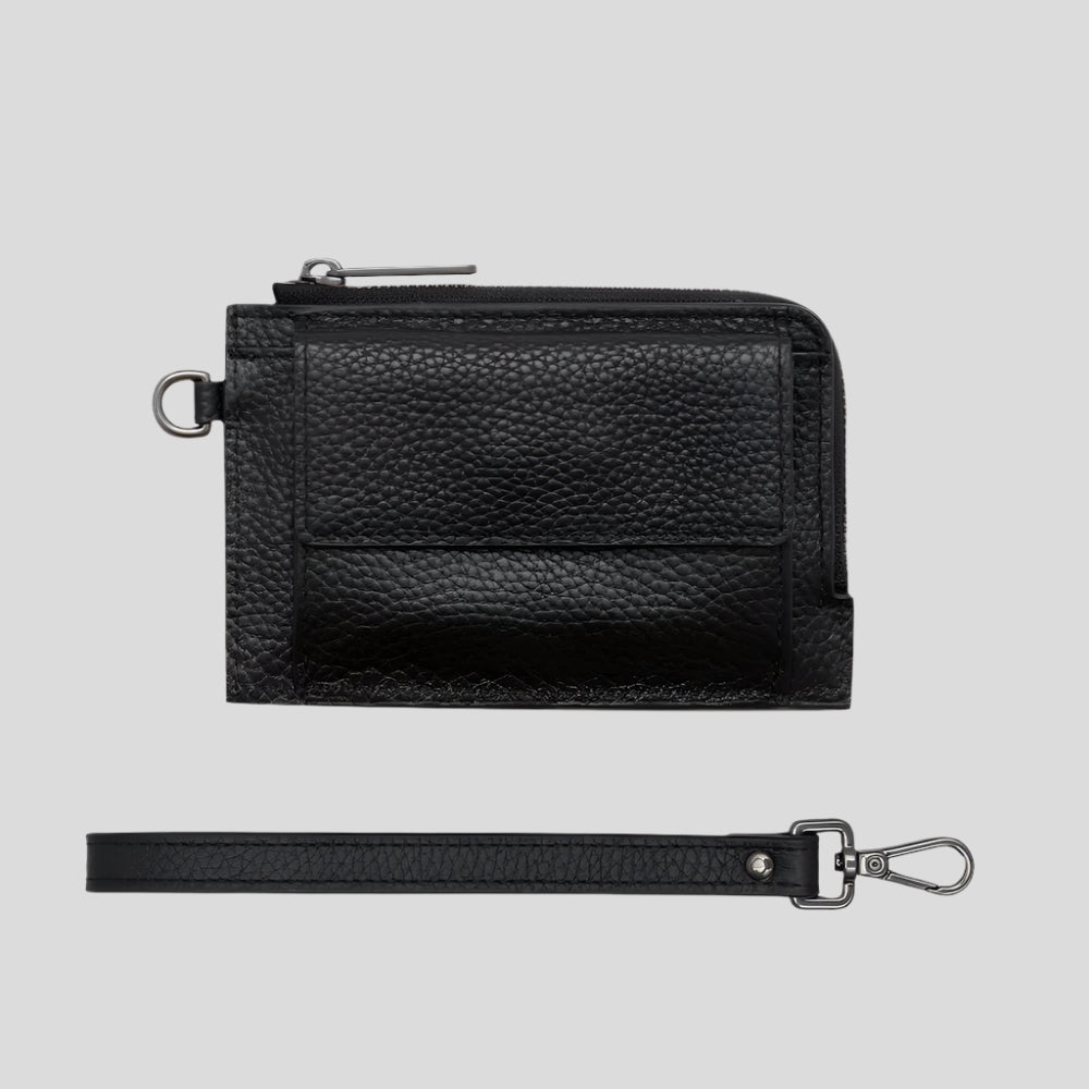 Everyday Leather Mini Wallet for Women & Men - Slim RFID Blocking Card Holder - Black | Perfect for Travel, Business & Daily Use