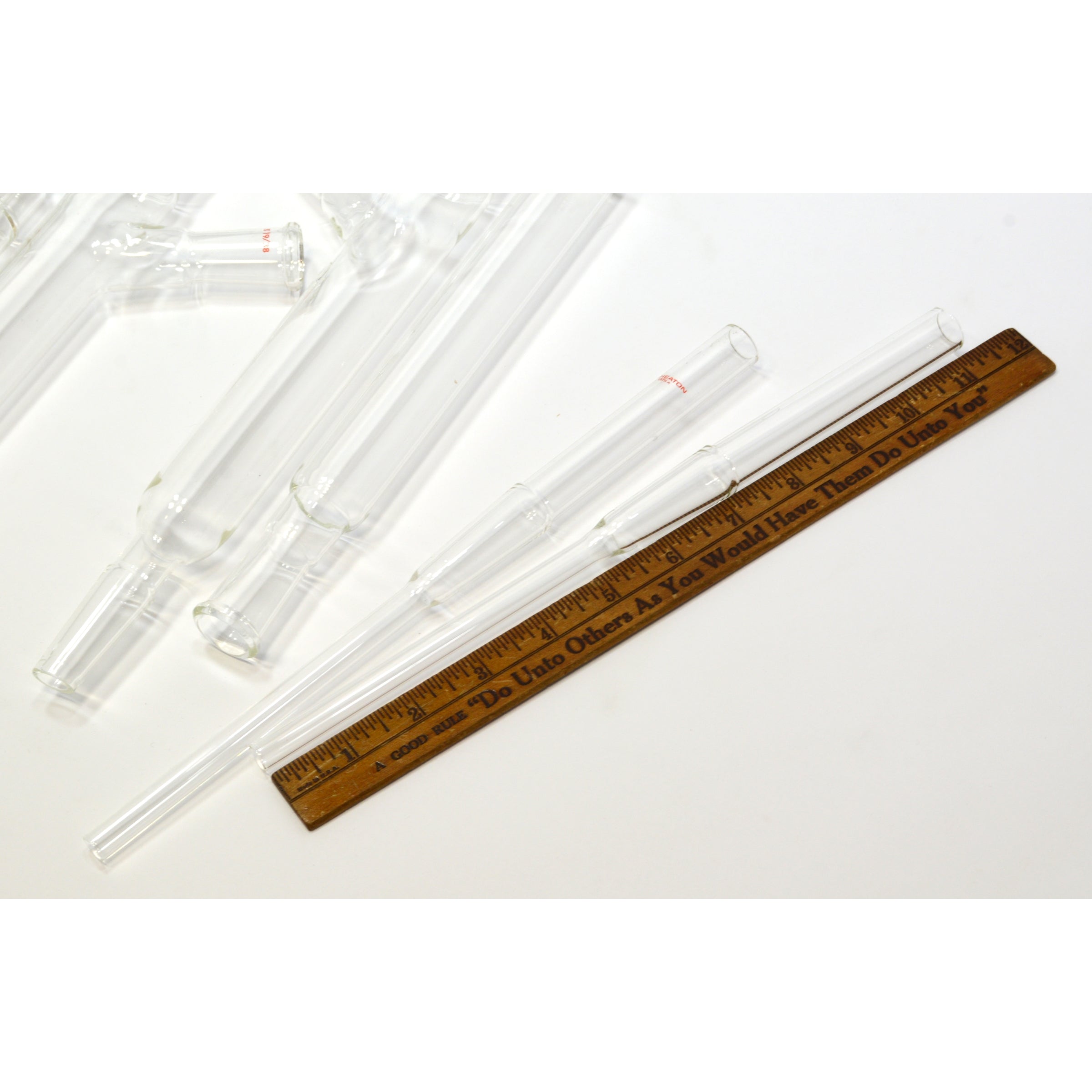 Premium Glass Lab Equipment Set - Lot of 9 Wheaton Chemistry 2-Neck Flasks with Adapters for Scientific Experiments & Laboratory Use
