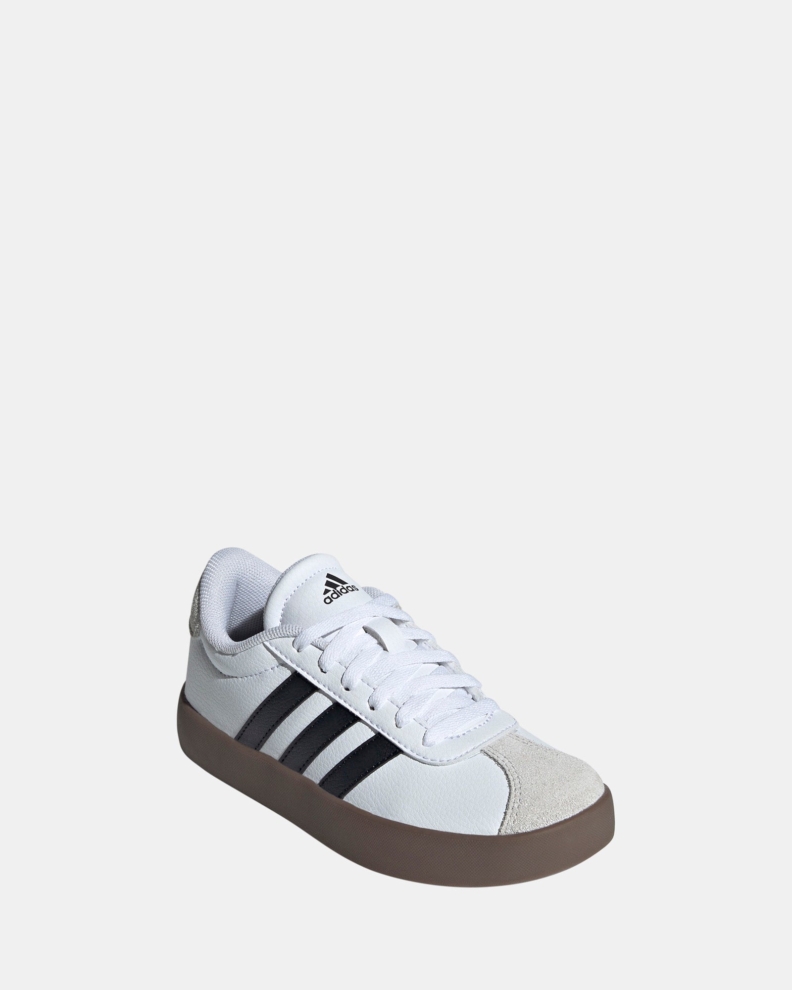 VL Court 3.0 Grade School Basketball Shoes - White/Black/Grey | Breathable Cushioned Sneakers for Kids | Perfect for School, Training & Outdoor Sports