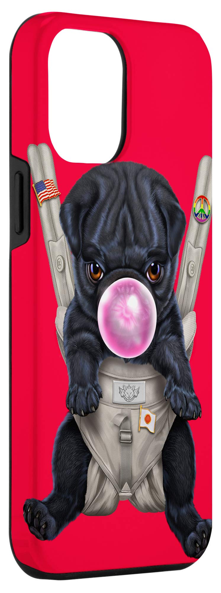 iPhone 12 Pro Max Case - Cute Pug Dog Design for Travel & Daily Use