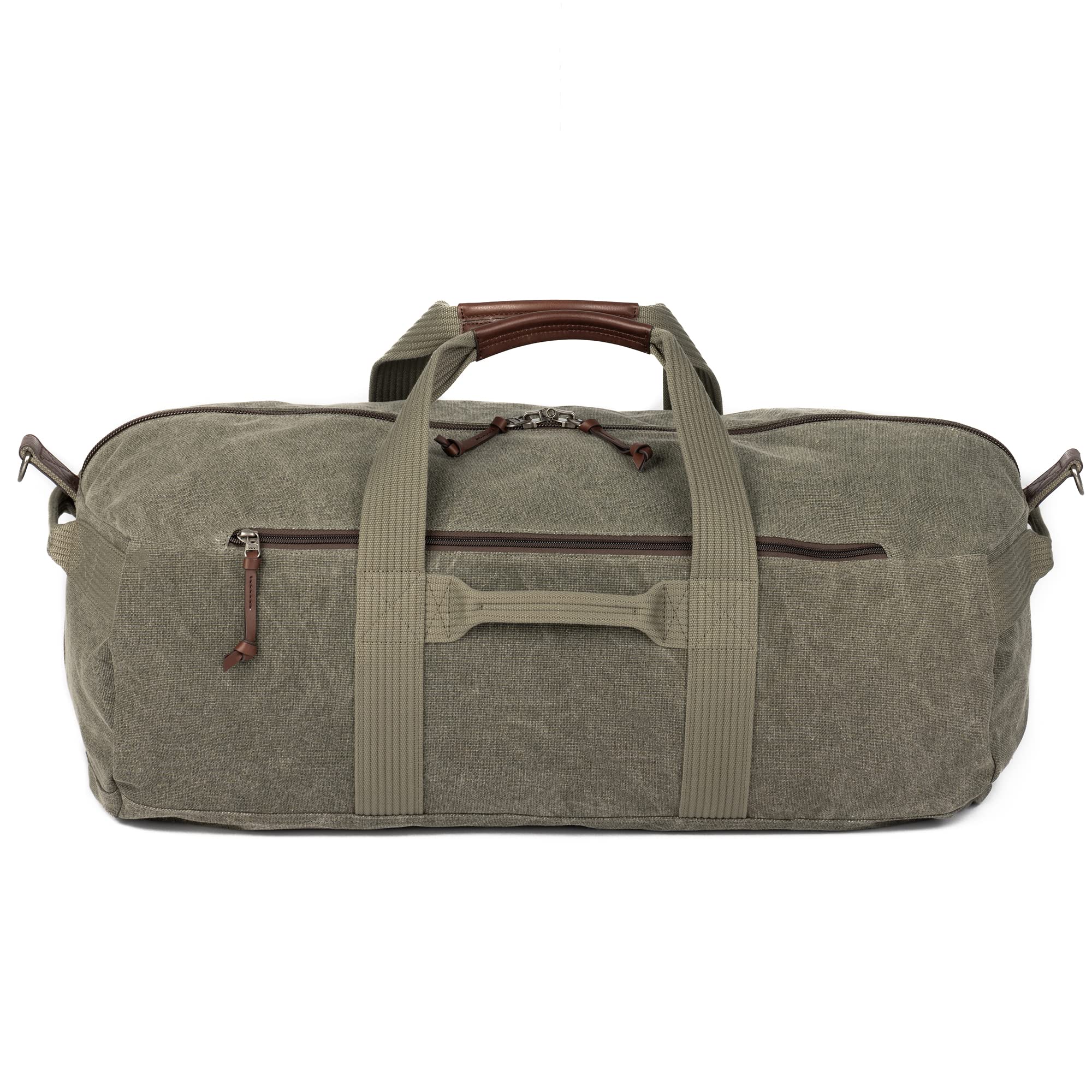 Vintage 75 Duffel Bag - Stone-Washed Cotton Canvas Travel Bag for Gym, Weekend Getaways & Outdoor Adventures