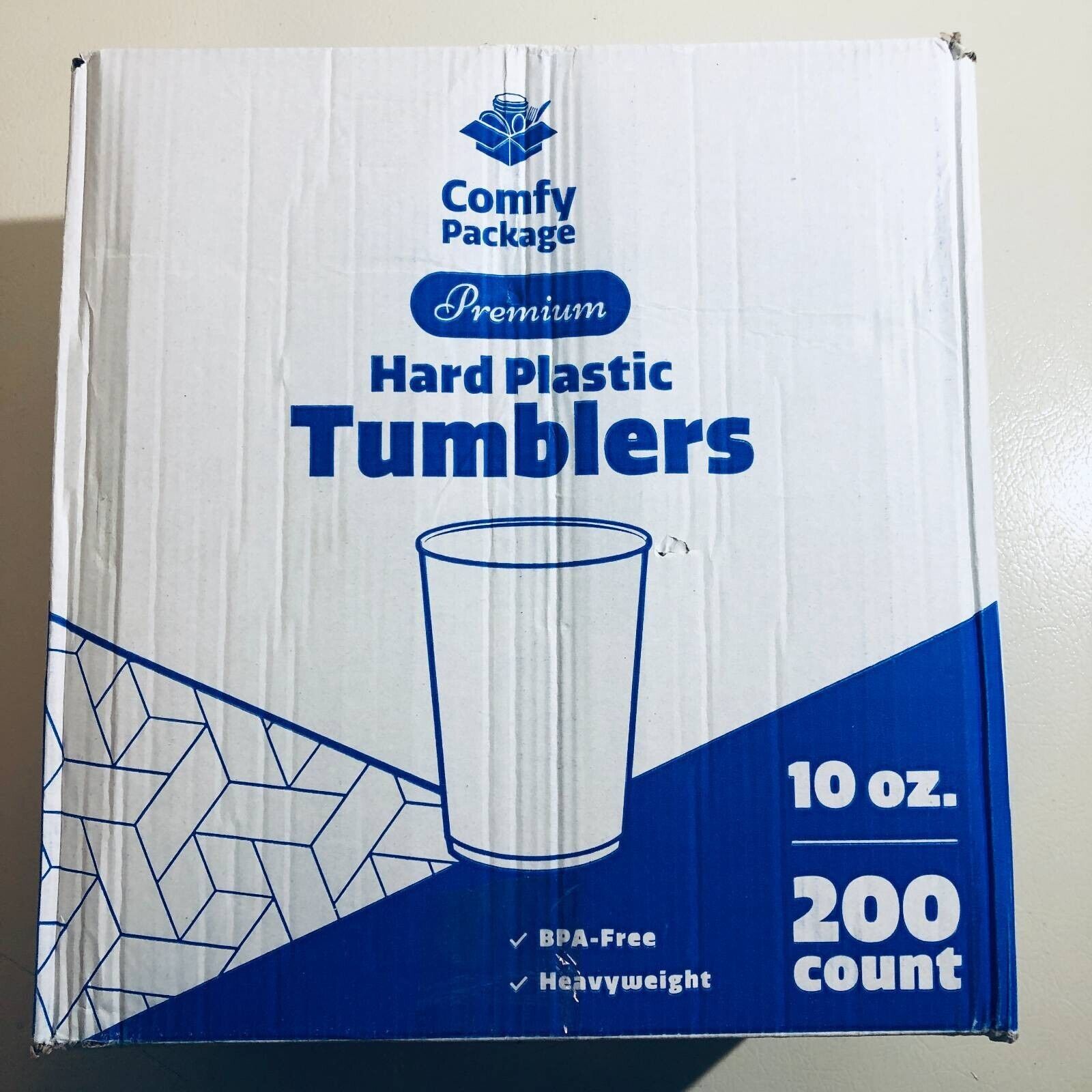 Premium BPA-Free Hard Plastic Tumblers 200 Count - Heavyweight Durable Cups for Parties, Events & Restaurants - Comfy Package Bulk Drinkware