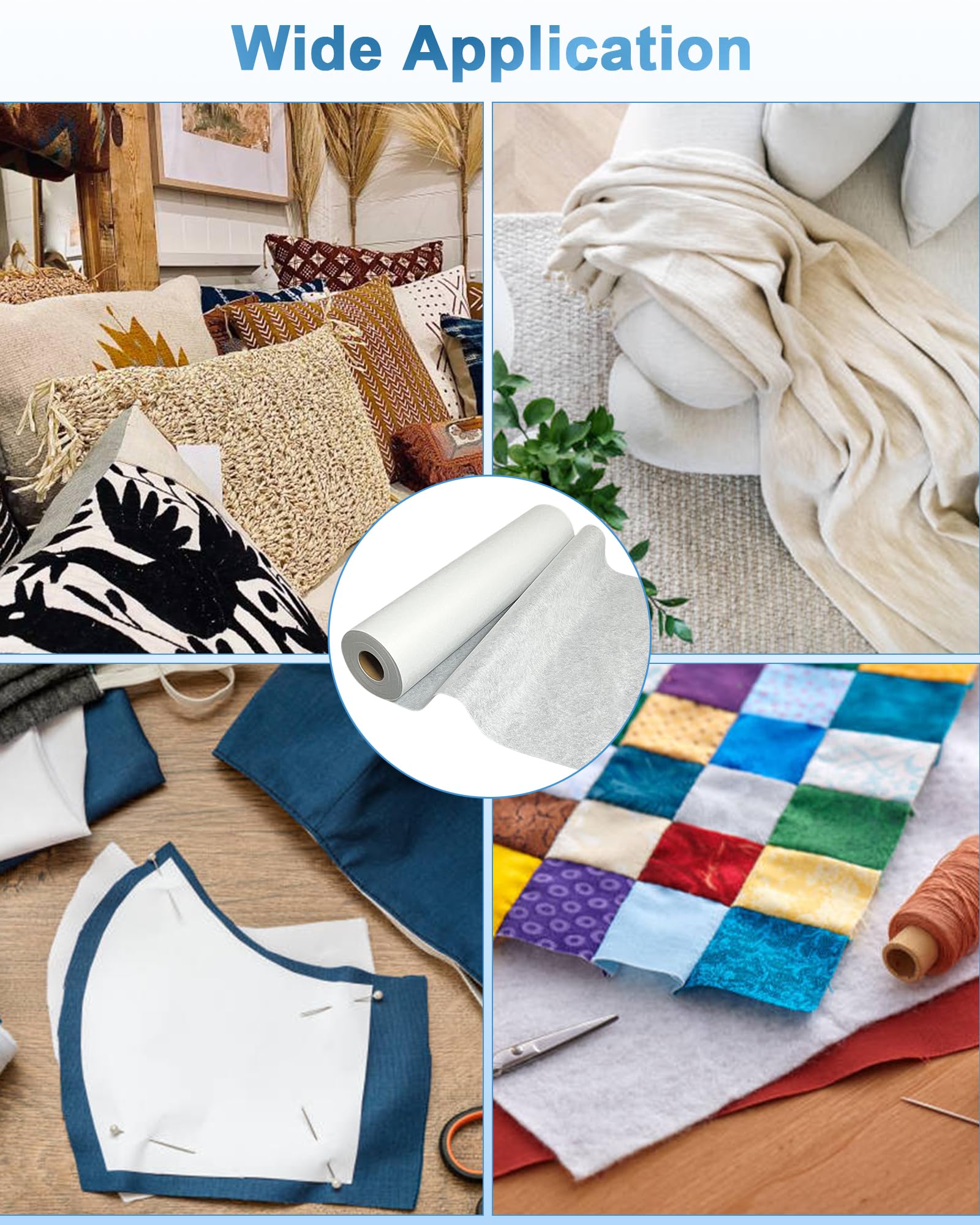 PLANTIONAL Iron-On Fusible Fleece Interfacing - 16.5