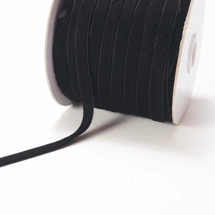 3/8 Inch Classic Black Velvet Ribbon - Perfect for Gift Wrapping, Hair Bows, and DIY Crafts