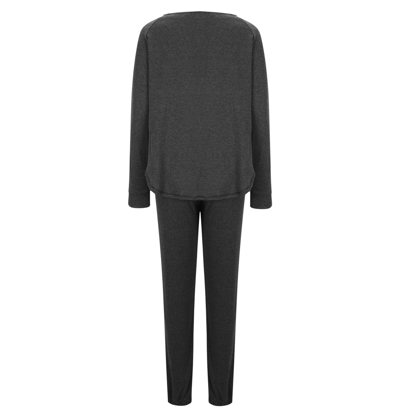 Women's 2-Piece Lounge Set - Long Sleeve Pullover Sweatshirt & Jogger Pants Comfy Tracksuit Outfit | Perfect for Yoga, Home Relaxing & Casual Wear
