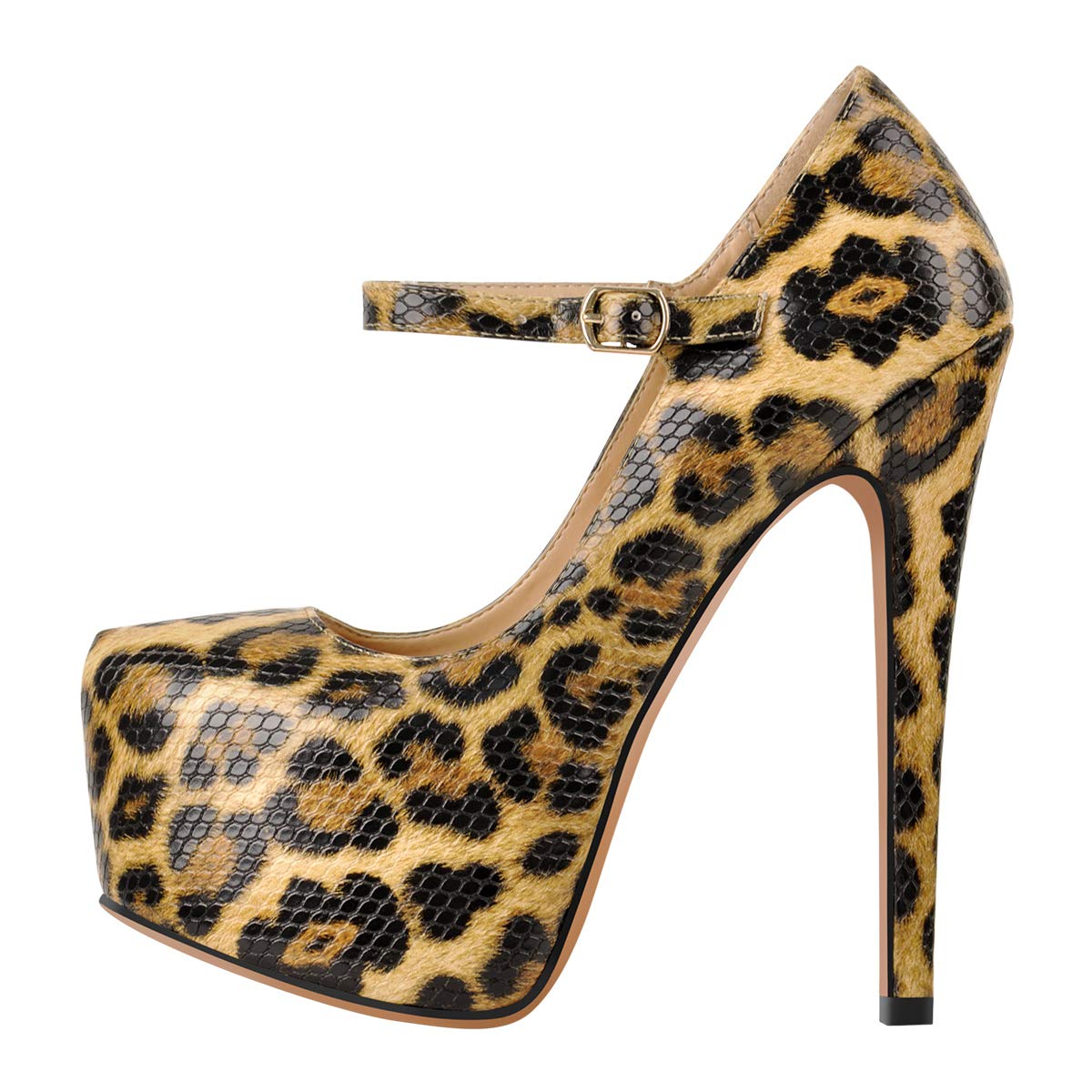 LISHAN Women's Pointed Toe Stiletto Heels - 5 Inch High Platform Pumps for Women - Sexy Slip On Dress Shoes for Party, Wedding & Evening Wear