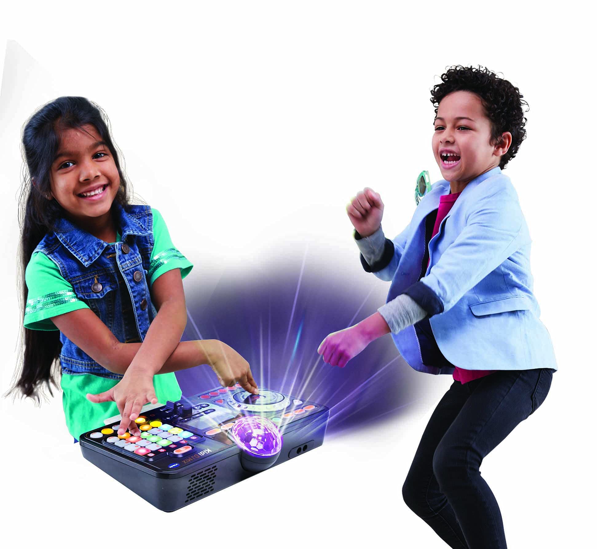 VTech Kidi DJ Mixer - Black Kids DJ Toy with 15 Songs, 4 Music Styles, LED Lights & Sound Effects | Educational & Interactive Musical Toy for Boys & Girls Ages 6+ (10.4