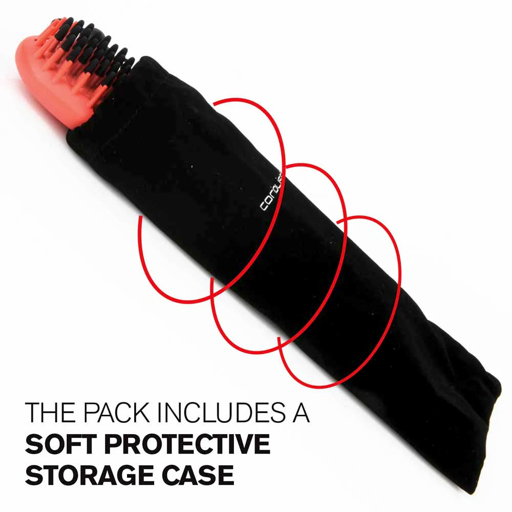 Corioliss Mini Hot Brush for Hair Straightening & Styling - Includes Protective Pouch | Perfect for Travel, Home Use & Salon Styling