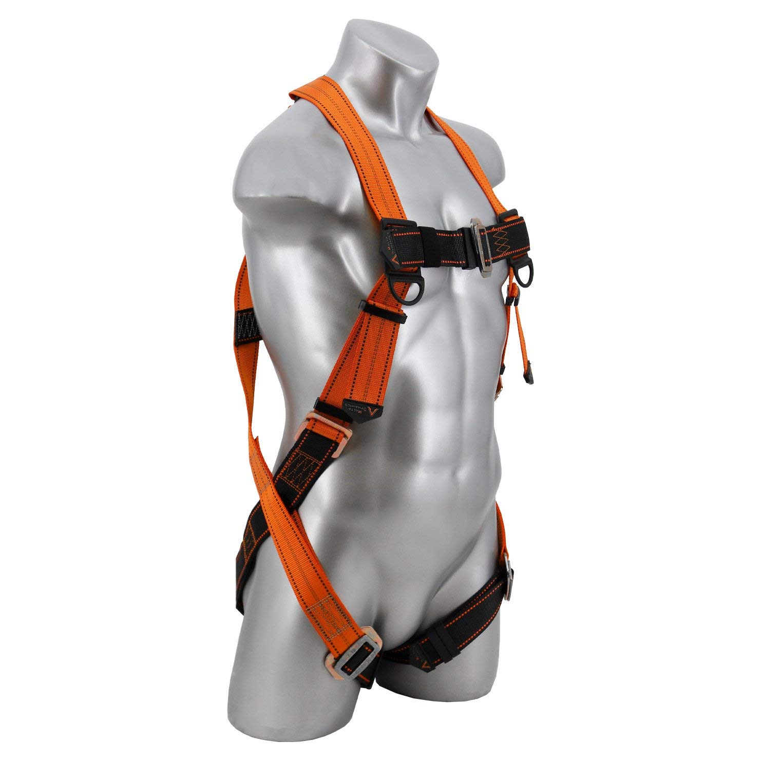 Warthog Pass Through Safety Harness Fall Protection Kit - 6ft Double Leg Shock Absorbing Lanyard with D-Ring Extender - OSHA Compliant for Construction, Roofing & Industrial Work