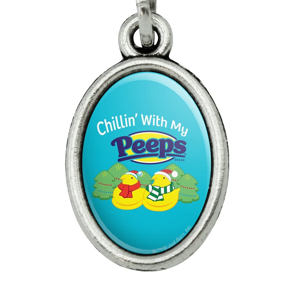 Christmas Holiday Metal Bookmark with Oval Charm - Perfect Gift for Book Lovers, Peeps Fans & Readers - Ideal for Gifting, Reading, Book Clubs & Stocking Stuffers